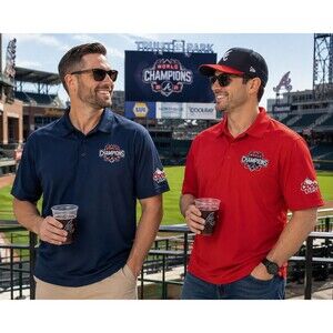 Atlanta Braves 2021 World Series Champions Coors Light Polo Shirts XL Set of 2